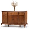 Balcão Buffet Madeira Maciça 4 Portas e 3 Gavetas com Pés Luiz XV 60635 Linz Móveis - Imbuia Glazer - 1