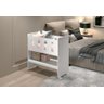 Mini Berço Moisés Zain Branco Fosco 3 em 1 Vira Trocador ou Escrivaninha para Quarto de Bebê Reller - 5