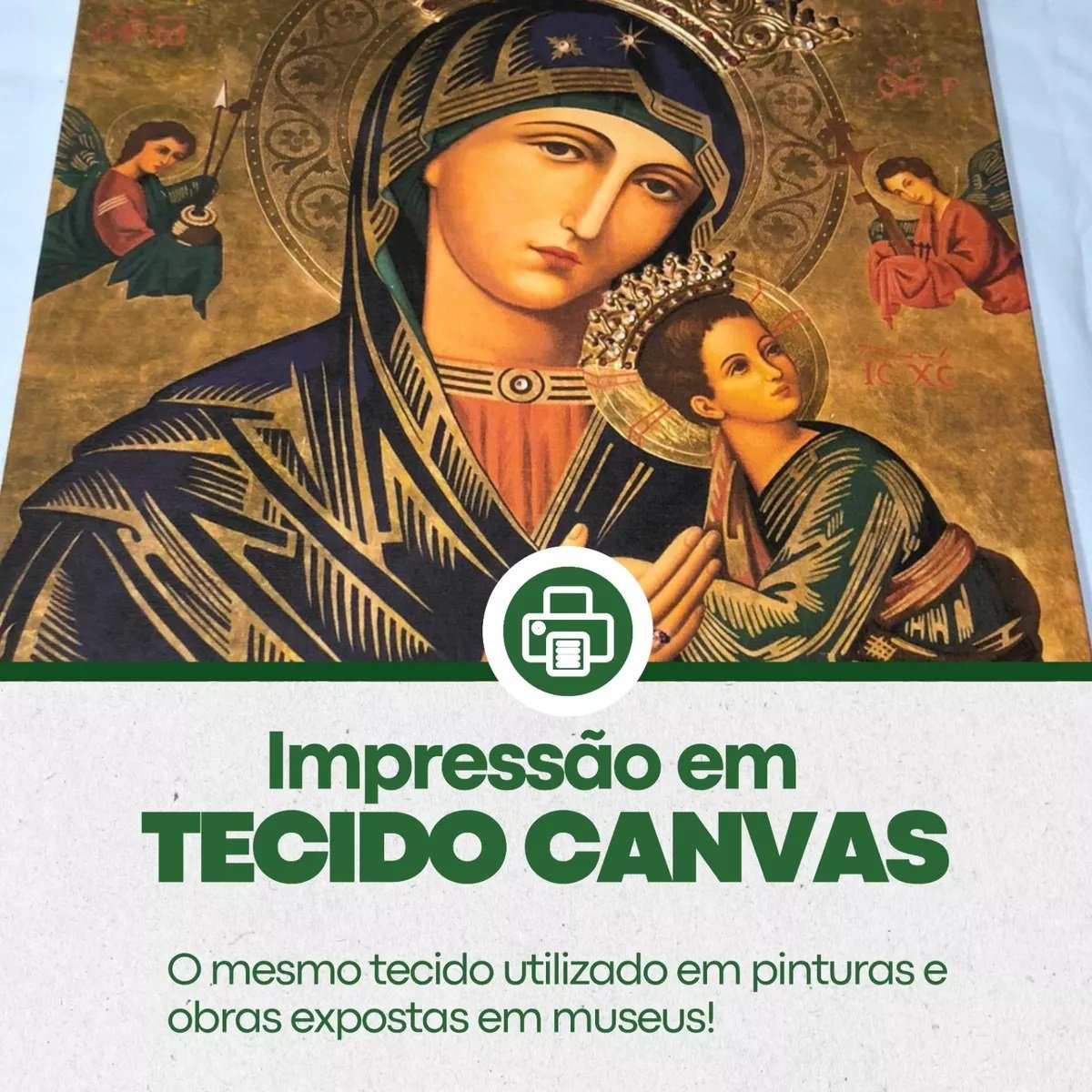 Quadro Nossa Senhora Perpétuo Socorro P/ Casa Parede Canvas - Madeira - 2