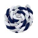 Ver imagem 1 de Protetor Berço Trança 4 Lados Azul Marinho/cinza/branco 1 Pç:azul Marinho