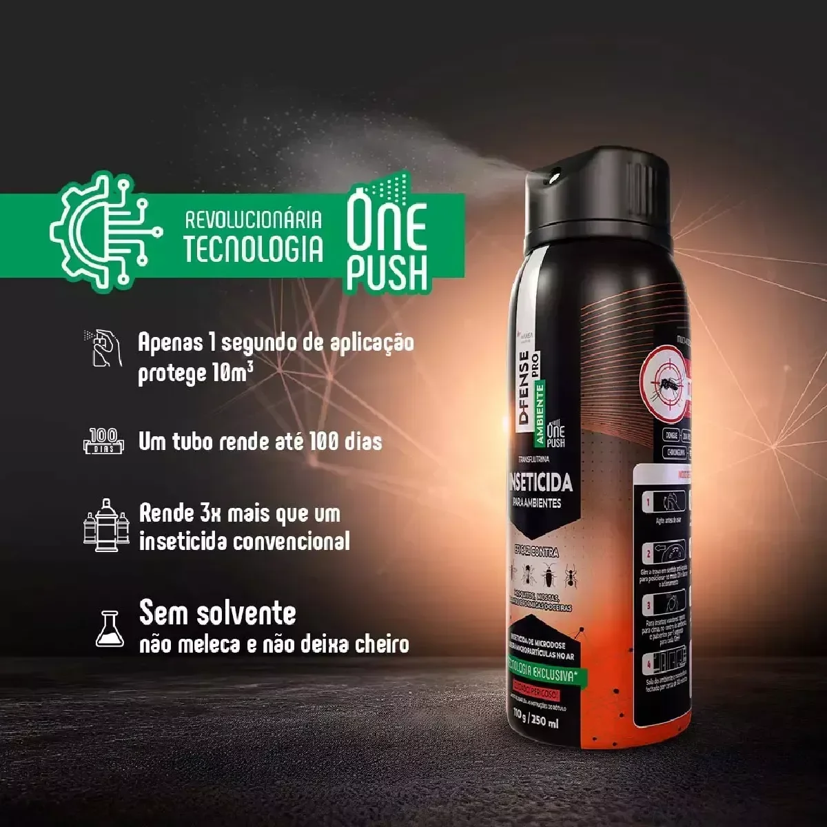 D-fense Pro One Push Super Proteção para Familia 250ml - 2