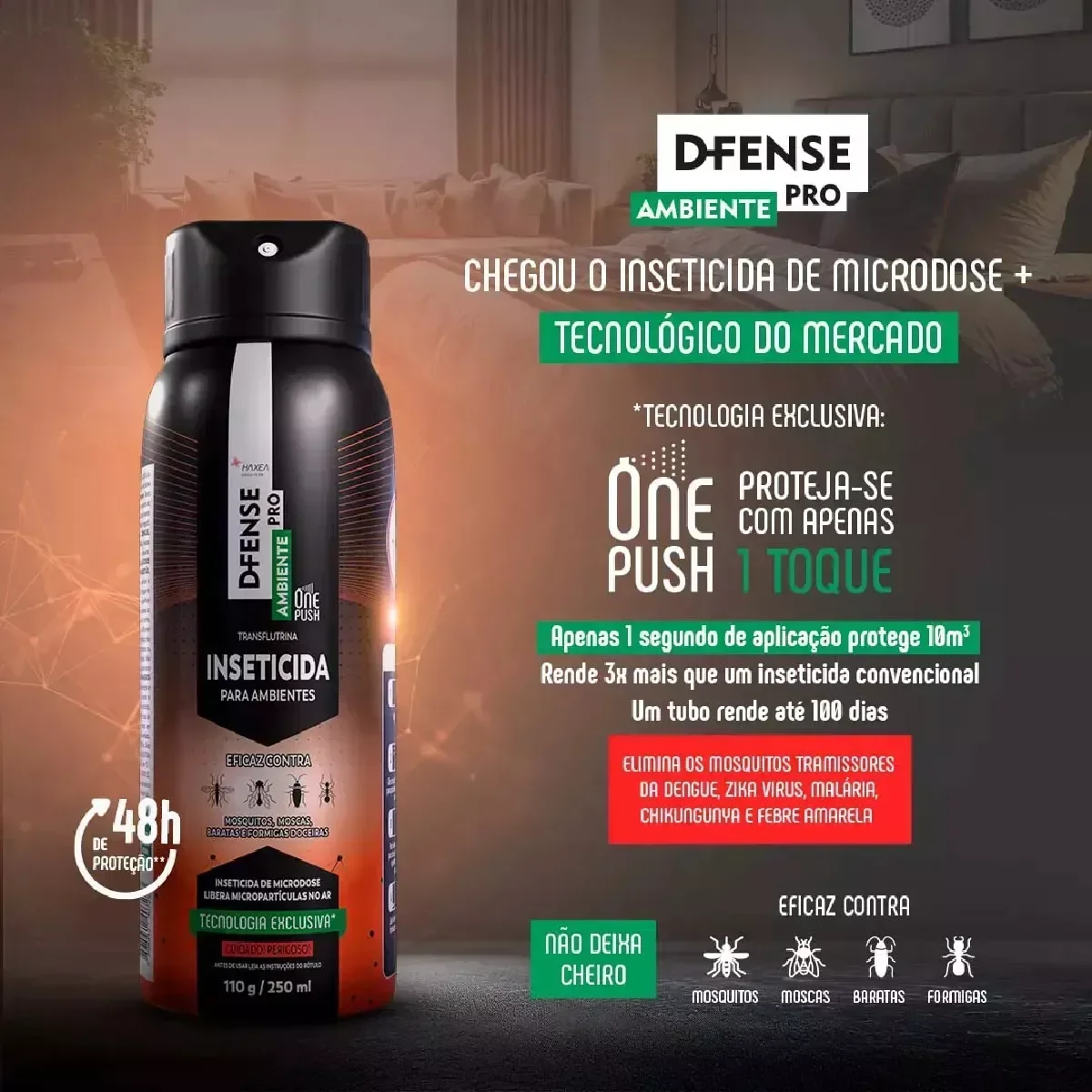 D-fense Pro One Push Super Proteção para Familia 250ml - 3