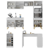 Armário de Cozinha com Bancada/mesa Gourmet Veneza Multimóveis Mp2174 Branco/dourado - 4