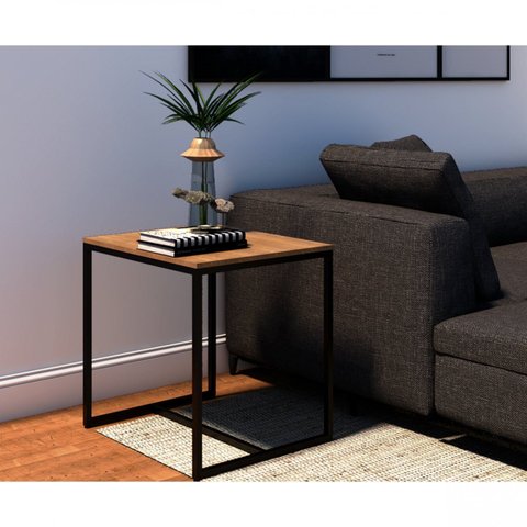 Mesa Lateral Quadrada Line Preto