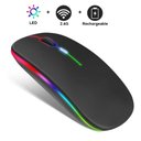 Ver imagem 2 de Mouse Recarregável Wireless Silencioso RGB E-1200 Preto