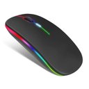 Ver imagem 1 de Mouse Recarregável Wireless Silencioso RGB E-1200 Preto