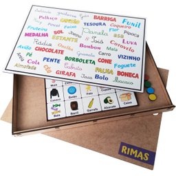 Jogo Educativo para Educação Infantil Rimas Lince de Madeira Mdf Zanline - 1 Jogo Educativo para Educação Infantil Rimas Lince de Madeira Mdf Zanline - 1
