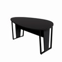 Ver imagem 4 de Mesa de Reunião para Escritório 1,80MX1,10m Orgânica com Pés em Metal Corporate F5 Preto