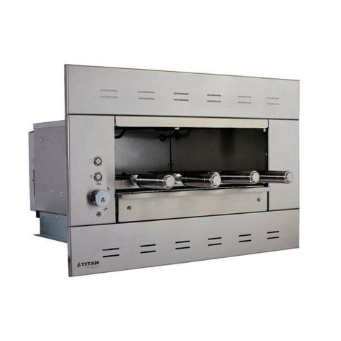 Churrasqueira Elétrica de Embutir Suprema 04 e com 4 Espetos Cinza Titan 70,3cm 2500W 110V