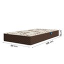Ver imagem 3 de Cama Box Solteiro Colchão Espuma D33 Marquês 88X188X57Cm Marrom Umaflex