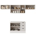 Ver imagem 6 de Cozinha Completa Modulada 4 Peças Frentes em MDF Americano Branco/Ébano