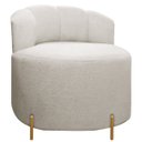 Ver imagem 3 de Kit 2 Poltrona Orgânica Grecia Redonda com Pés de Metal Bouclê Bege Sofa Store