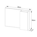 Ver imagem 2 de Conjunto de Banheiro Balcão C- Rodizios Bn3603 S- Cuba 80cm e Armário C- Espelho Bn3602 Branco -