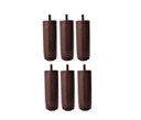 Ver imagem 1 de Kit de 6 Pés para Cama Box ou Baú Queen King 12 Cm de Altura Tdc Madeira Maciça Cor:marrom