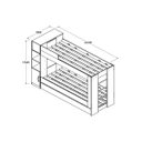Ver imagem 2 de Beliche com Cama Auxiliar Baú e Armário 224cm Ditália