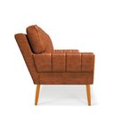 Ver imagem 5 de Poltrona Sala Pé Palito Madeira Kit 2 Anitta Sintético Pu Nozes D03 - D’Rossi
