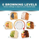 Ver imagem 4 de Elite Gourmet Torradeira 4 Fatias com Slots Longos, Funções Extras (branca)