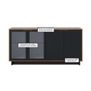 Ver imagem 3 de Aparador para Sala Buffet Ambiente Vitória Noce Milano Preto Acetinado – Colibri