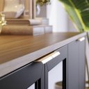 Ver imagem 6 de Aparador para Sala Buffet Ambiente Vitória Noce Milano Preto Acetinado – Colibri