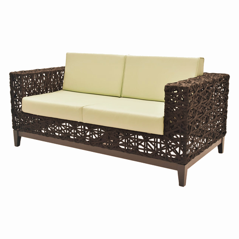 Sofá Estrela Corda Náutica e Alumínio para Área Externa Jardim Piscina Varanda