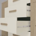 Ver imagem 4 de Comoda com Sapateira 5 Gavetas 2 Portas 100% MDF Elen Off White/Castanho - Fenix