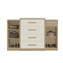 Ver imagem 3 de Comoda com Sapateira 5 Gavetas 2 Portas 100% MDF Elen Off White/Castanho - Fenix