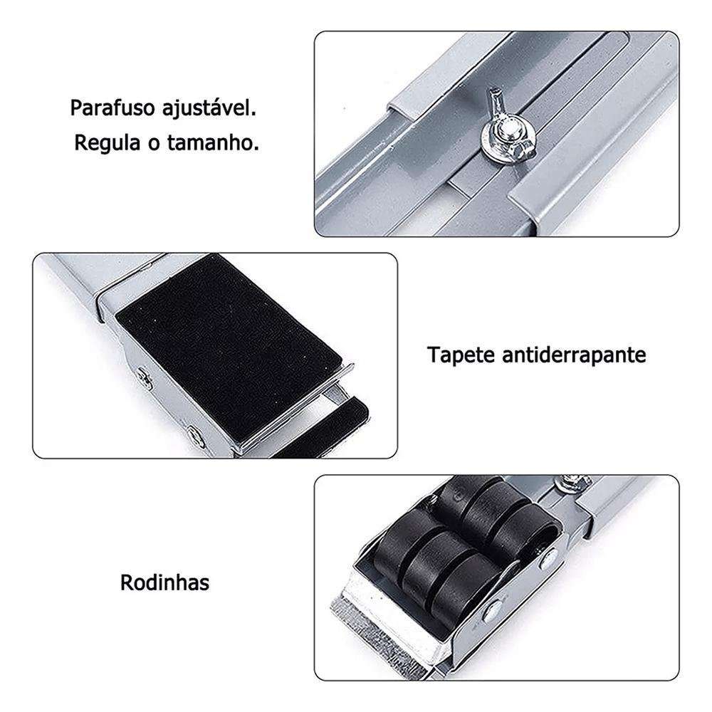 Base Suporte Rodinhas Geladeira Fogão Maquina Lavar Móveis - 2