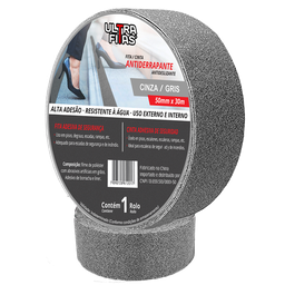 Fita Antiderrapante 50 Mm X 30 Metros - Cinza - 2