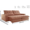 Ver imagem 3 de Sofa Retrátil Dublin 2,90m Mola Ensacada 05 Lugares Txr