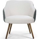 Ver imagem 3 de Kit 2 Poltronas Decorativas Jade Pés Palito Corano Cinza/Algodão Cinza - Casaepoltrona