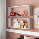 Ver imagem 1 de Conjunto 2 Nichos Organizadores Multiuso 69,3cm Branco