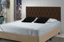 Ver imagem 1 de Cabeceira Painel Dubai Deluxe Estofada Casal Marron - 1,40 metros