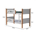 Ver imagem 4 de Beliche Infantil Solteiro Star 2 Colchões Cama Criança Quarto Infantil Divaloto - Branco Mel