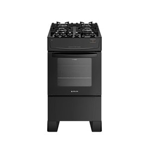 Fogão Atlas 4 Bocas Preto Mônaco Top Glass com Acendimento Automático - Bivolt