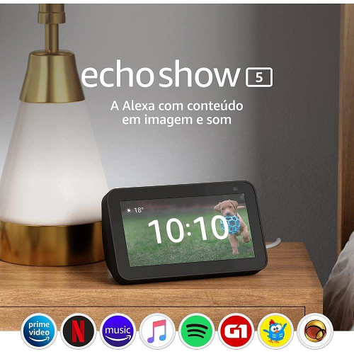 Echo Show 5 2ºGen Amazon Com Alexa Smart Speaker Câmera 2MP Preto - B08KGWJDRZ - 3