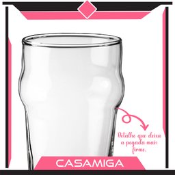 Conjunto 6 Copos Bruselas Chopp Cerveja Vidro Bar 560ml - 3
