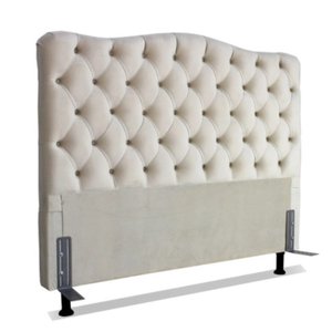 Cabeceira King 193 - Bello Box - Dunas Suede Bege