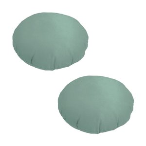 2 Almofadas Redondas em Veludo Várias Cores Cor:verde Menta