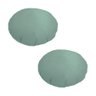 2 Almofadas Redondas em Veludo Várias Cores Cor:verde Menta - 1