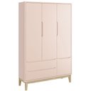 Ver imagem 6 de Jogo de Quarto para Bebê Completo 3 Portas Classic New Rosa Fosco com Natural - Reller