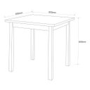 Ver imagem 3 de Mesa Cadeiras 80cm Estofado Mdf Pinus para Ambientes Pequeno:off White