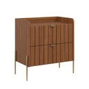 Ver imagem 3 de Mesa de Cabeceira Vênus 60cm Móvel 100% em Mdf Praticidade Ao Lado da Cama com 2 Gavetas