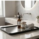 Ver imagem 2 de Bandeja Espelhada Retangular para Decoração e Organização:Preta