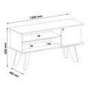 Ver imagem 2 de Rack Frank para Tv até 50 Polegadas 1 Porta Artely Cor Cedro Off White