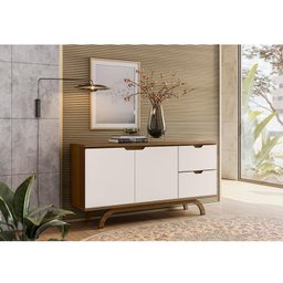 Aparador Buffet Ambiente Vicenza Imbuia Off White – New Ceval - 1