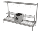 Ver imagem 1 de Churrasqueira Hotbox Parrilla para Alvenaria - 1 Firebox + 2 Grelhas Argentina / Uruguaia + Kit Tend