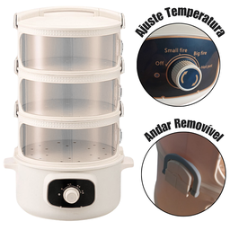 Panela Elétrica com Aquecedor de Alimentos a Vapor Portátil Re145 220v - 2