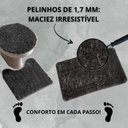 Ver imagem 6 de Kit 3 Peças Banheiro Tapete Classic Cinza Chumbo
