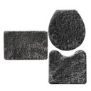 Ver imagem 1 de Kit 3 Peças Banheiro Tapete Classic Cinza Chumbo