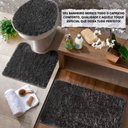 Ver imagem 2 de Kit 3 Peças Banheiro Tapete Classic Cinza Chumbo